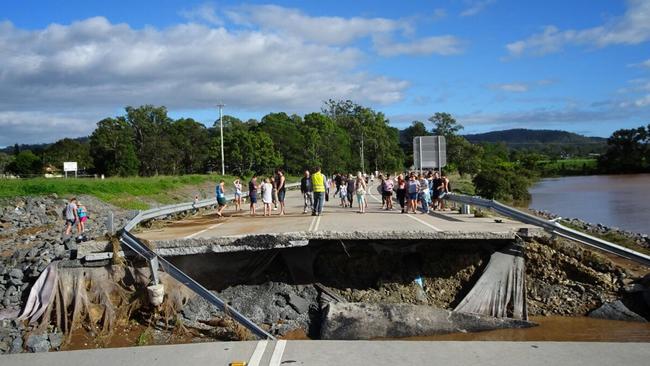 John Muntz Causeway destroyed by floods.