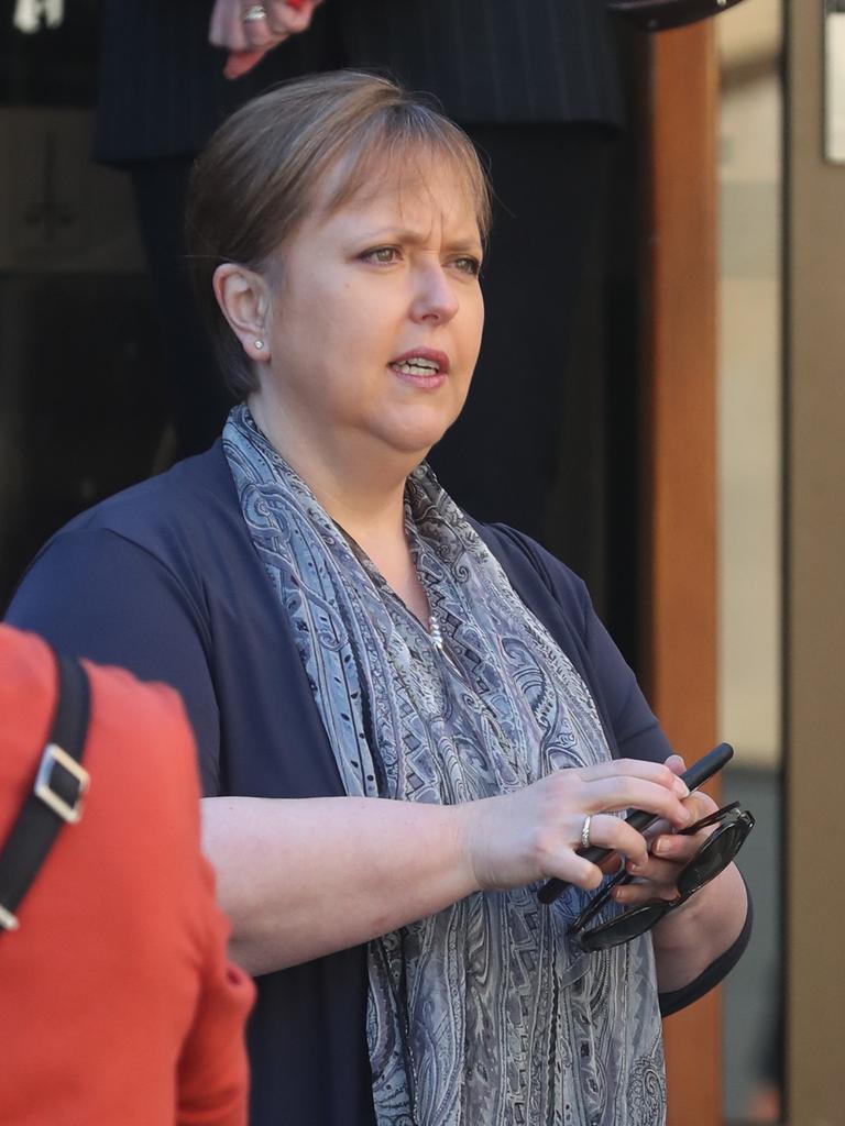 Lara Giddings former Premier at the Court of Criminal Appeal ahead of the appeal verdict. Picture Nikki Davis-Jones.