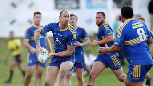 Brady Barwick with the ball for Toukley. Picture: Sue Graham