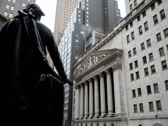 Wall Street stocks fell early May 11, 2020, pulling back somewhat from a rally driven by optimism over US states reopening their economies after coronavirus shutdowns. Picture: AFP