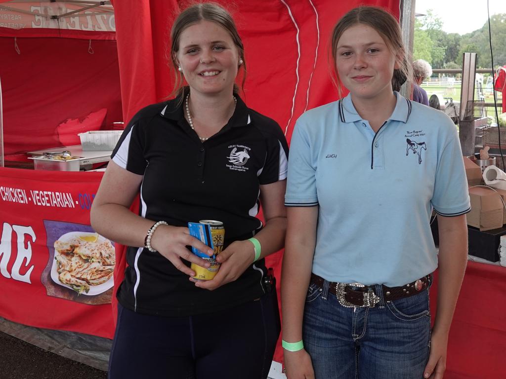 Isabella White and Lucy Flynn at the Dorrigo Show, November 24, 2023. Picture: Chris Knight