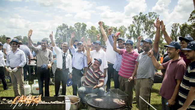 Members of the Ahmadiyya Muslim community in Sydney celebrating Australia Day in 2024 with a barbecue.