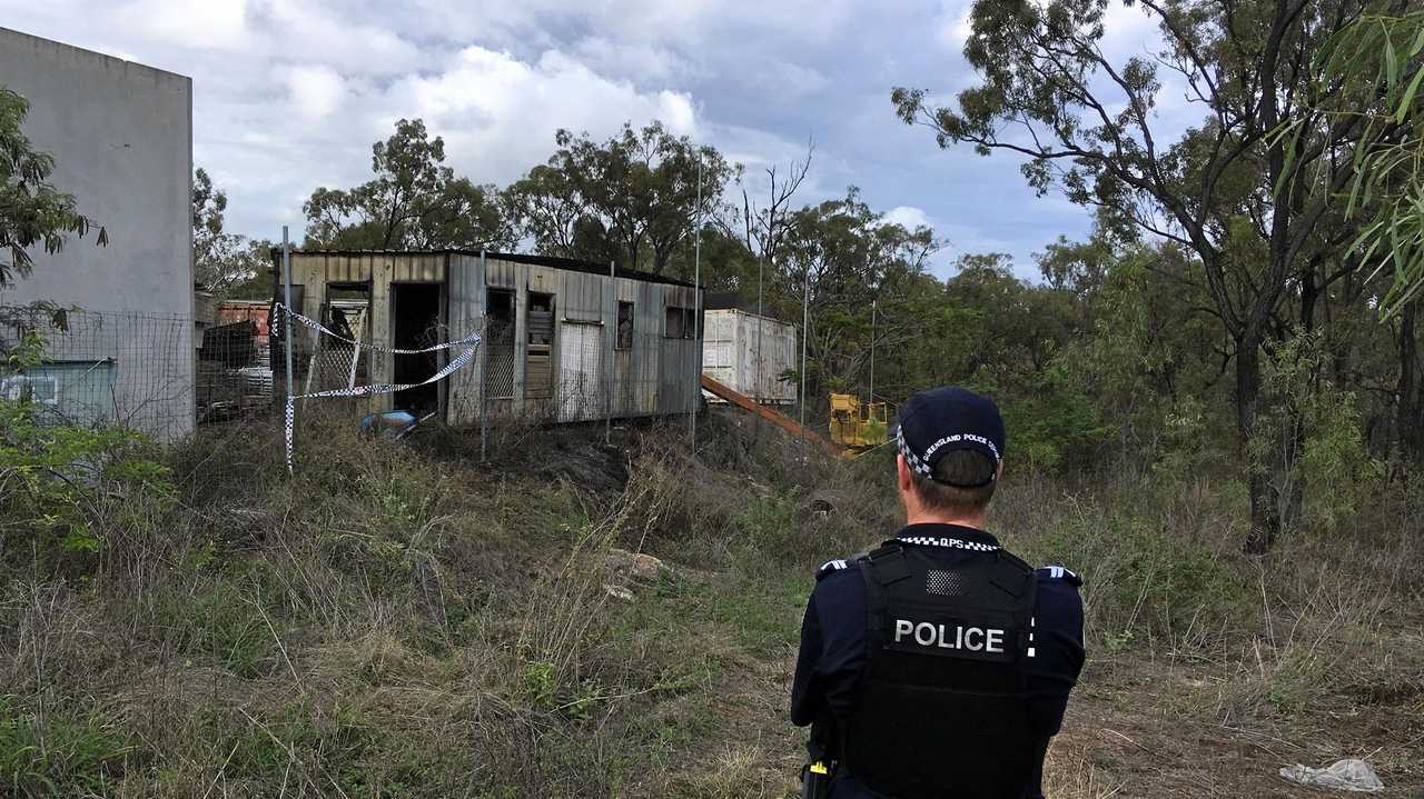 Police were on scene at a Parkhurst fire on Monday morning where a donga and machinery were destroyed. Picture: Frazer Pearce