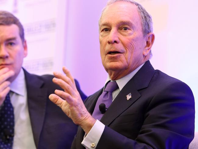 Michael Bloomberg, right, pictured in Washington on January 11, 2017. Picture: Paul Morigi/AP Images for JPMorgan Chase &amp; Co.