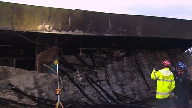 Popular Christies Beach vintage store Wonderbox has been completely destroyed after a suspicious blaze on Thursday morning. Picture: 7News