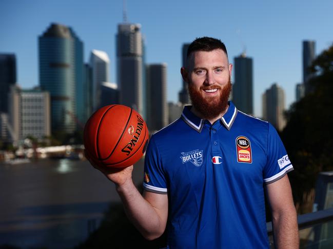 Boomers star Aron Baynes is thrilled to have joined the Brisbane Bullets. Picture: Chris Hyde/Getty Images