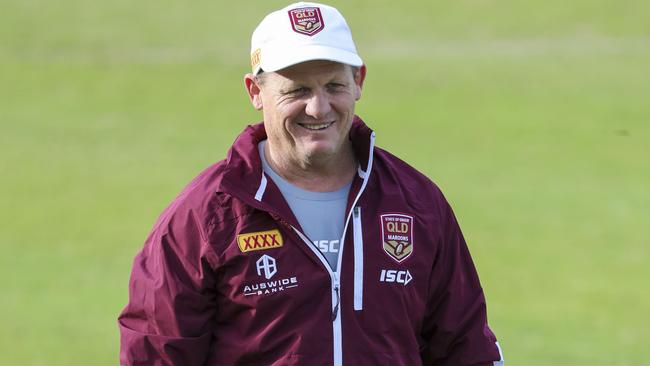 Coach Kevin Walters of the Maroons during a Queensland State of Origin training session at Langlands Park in Brisbane, Sunday, July 7, 2019. Queensland are preparing for the 3rd State of Origin against New South Wales to be played in Sydney on Wednesday, July 10. (AAP Image/Glenn Hunt) NO ARCHIVING