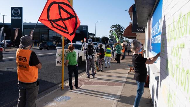 Extinction Rebellion South Australia at Rachel Swift’s Boothby campaign office on April Picture: Extinction Rebellion/Facebook