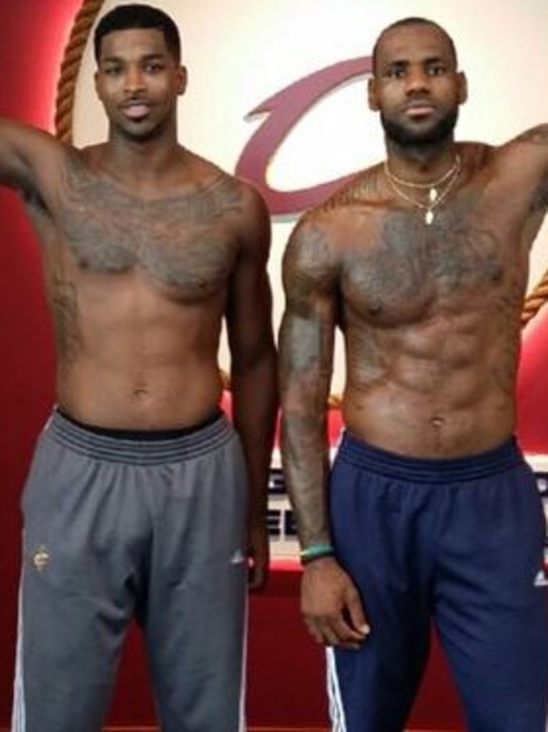 Tristan Thompson, left, and LeBron James. Picture: Instagram