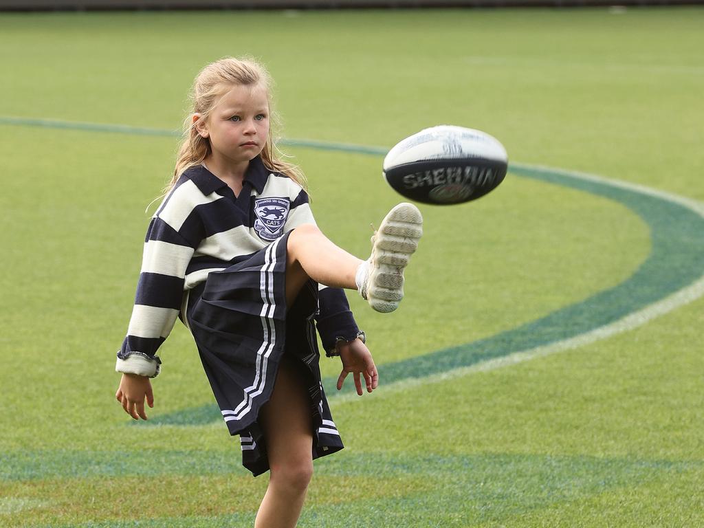 Arabella Hawkins shows off footskills. Picture: Alison Wynd