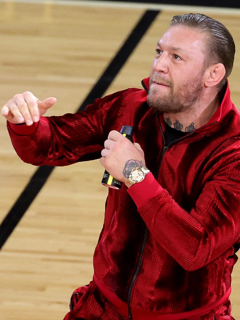 Conor was in the fighting mood. Megan Briggs/Getty Images/AFP.