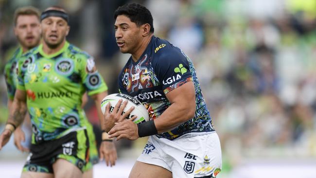 Taumalolo was in mighty form. AAP Image/Rohan Thomson.