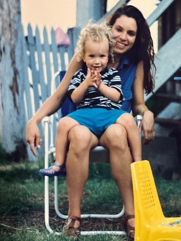 Young Max with his mum Kim c.1993.