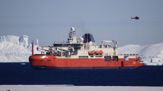 The nuyina out at sea. Pic: Jamie Terry