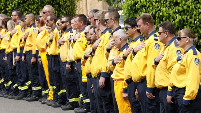 RFS personnel formed a guard of honour. Picture: Chris Pavlich