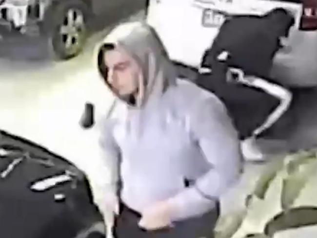 Sherwani caught on CCTV after bashing a man at a smash repair business in 2014.