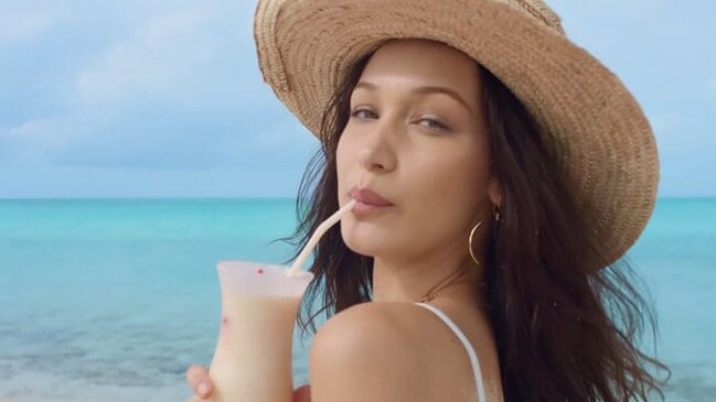 Models including Bella Hadid appeared in promotional videos for the first Fyre Festival. Picture: YouTube.