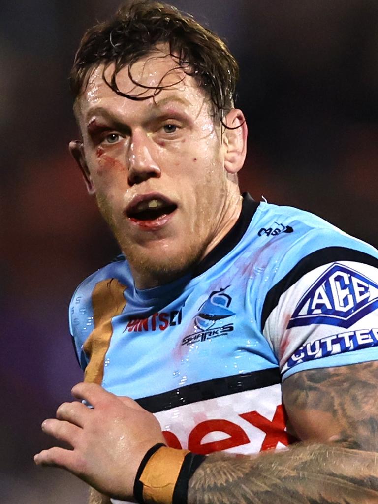 Cameron McInnes after breaking the NRL tackling record. Picture: Getty