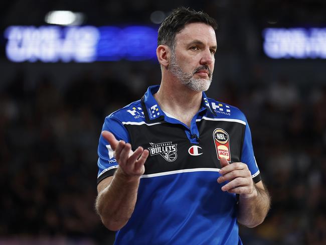 Sam Mackinnon served as Bullets interim coach in NBL23, a position he now finds himself in again, only this time at South East Melbourne Phoenix. Picture: Getty Images