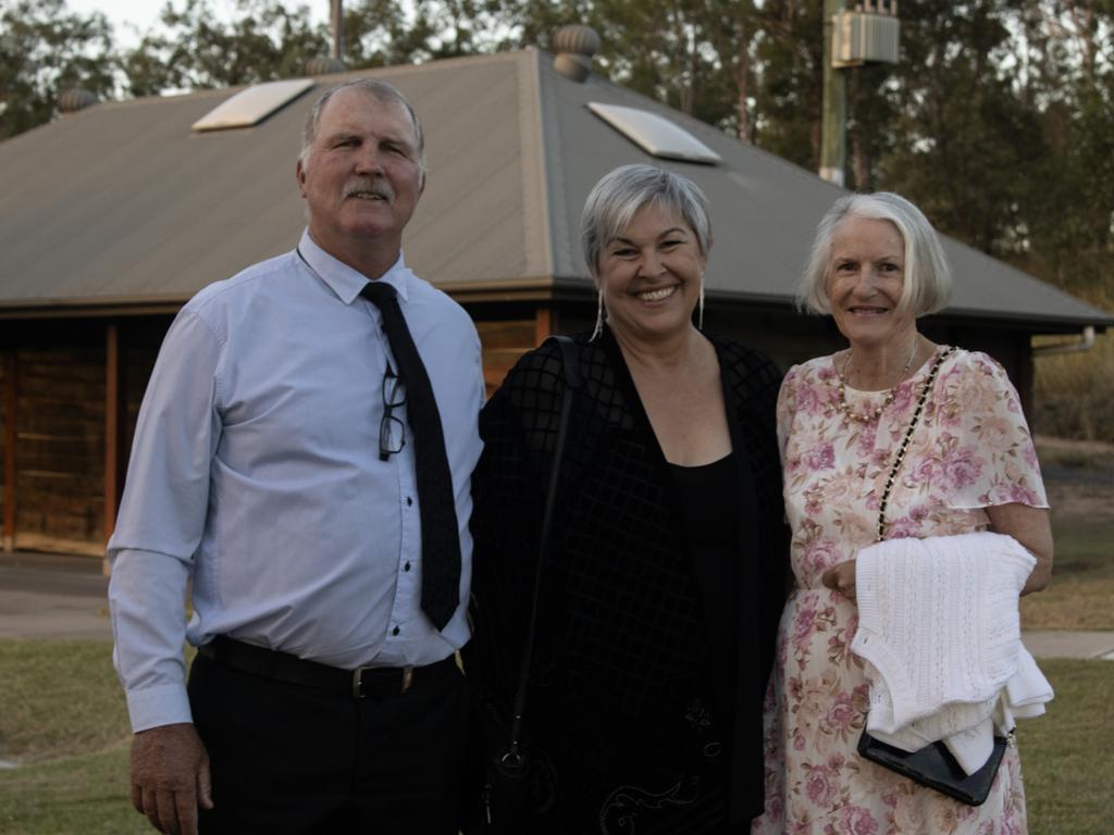 Mark Salisbury, Amanda Salisbury and Kaye Hockey at the Dusk Til Dust long table dinner.