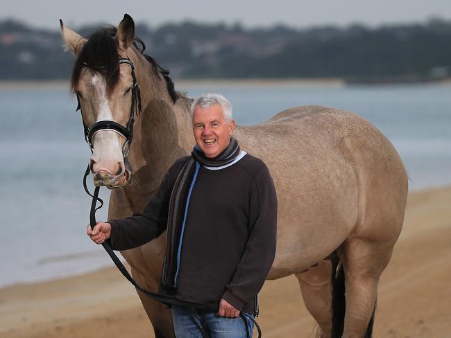 Braithwaite with Bailey, celebrating the 25-year anniversary of the song The Horses in 2015. Picture: Alex Coppel.