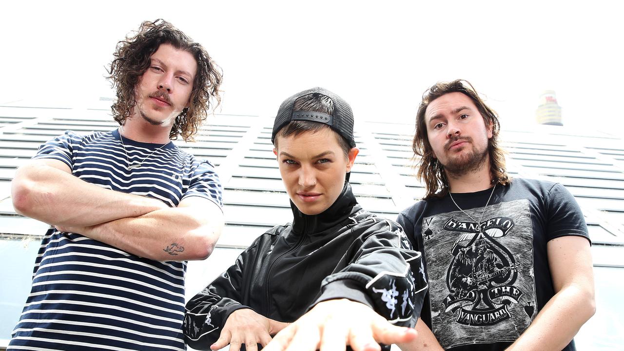 Australian chart-topping dance music duo Peking Duk with Swedish singer and rapper Elliphant in Sydney.