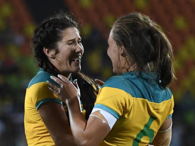 Charlotte Caslick was part of the rugby sevens team which won gold at the Rio Olympics in 2016. Picture: AFP