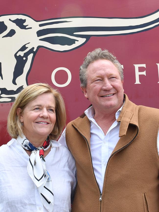 Andrew and Nicola Forrest. Picture: Keryn Stevens