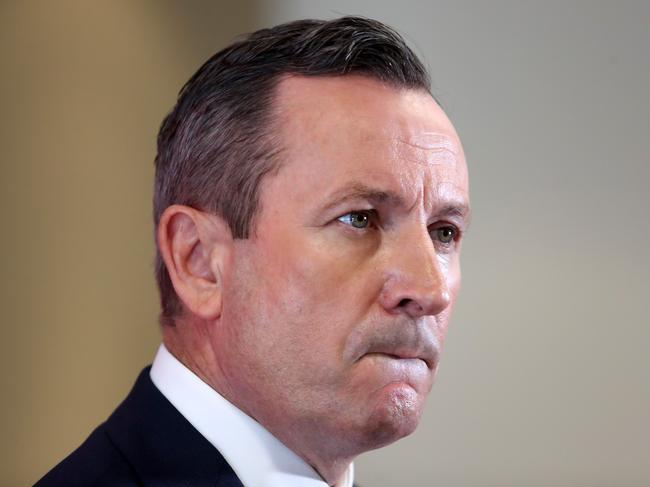 3/2/2021Premier Mark McGowan and Mrs Sarah McGowan in Rockingham after voting.Pic Colin Murty The Australian