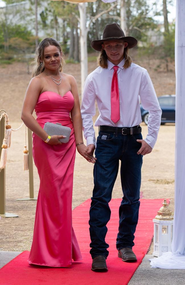 Caitlyn McIntosh arrives at the Gympie State High School formal 2023. November 16, 2023. Picture: Christine Schindler