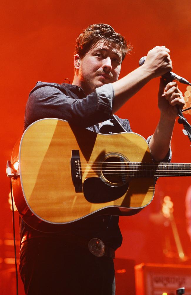 Loves his sport ... Singer/musician Marcus Mumford of Mumford and Sons. Picture: Stephen Lovekin / Getty Images