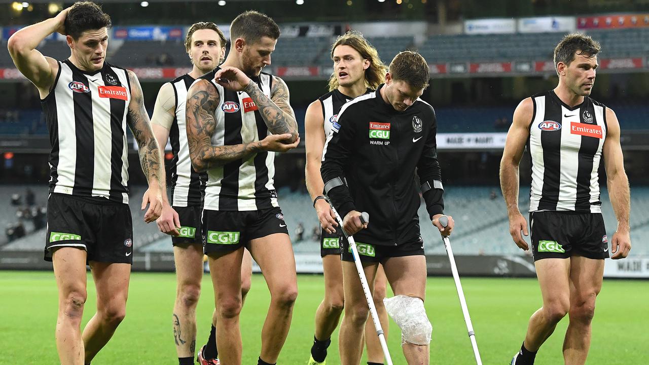 Taylor Adams injured his knee against the Giants. Picture: Getty Images