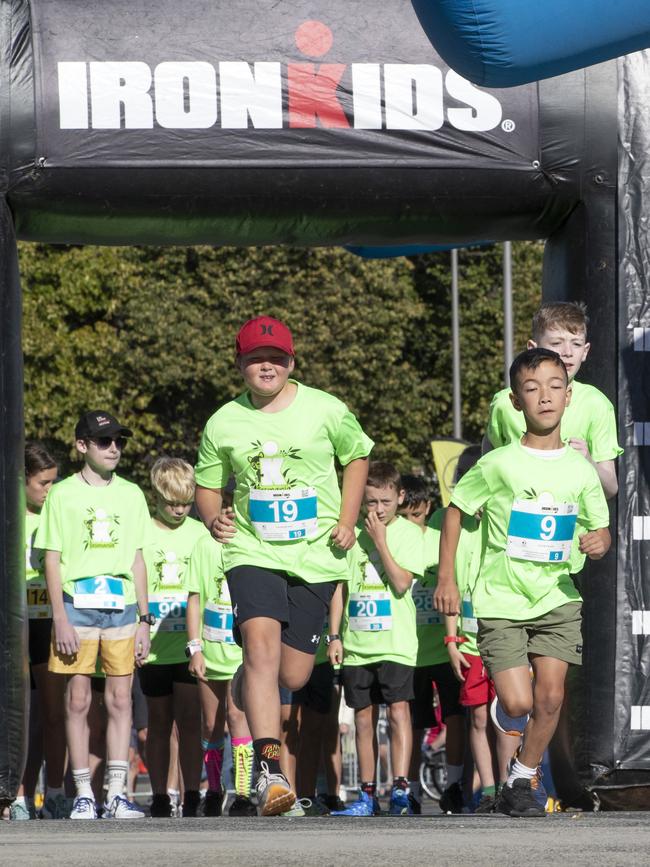 IRONKIDS Tasmania race start at PW1. Picture: Chris Kidd