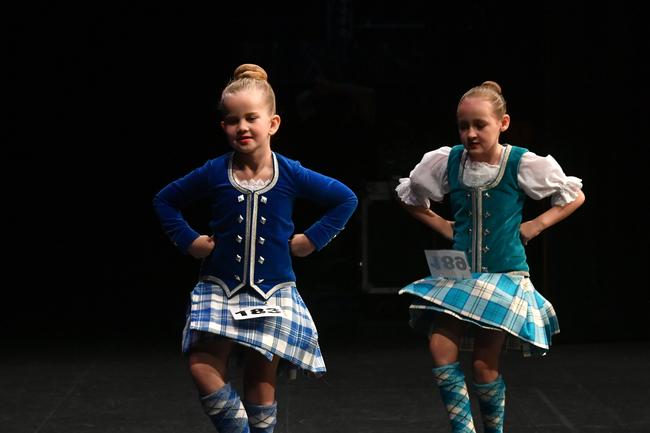 73rd Annual Townsville Eisteddfod at the the Townsville Civic Theatre. Highland Dancing. Harriet Lawson and Hayley Sard. Picture: Evan Morgan