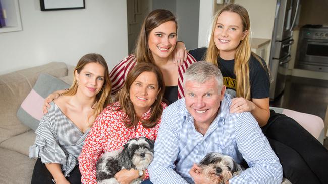 The Frawleys with daughters Danielle, Chelsea and Keeley. Picture: Mark Stewart