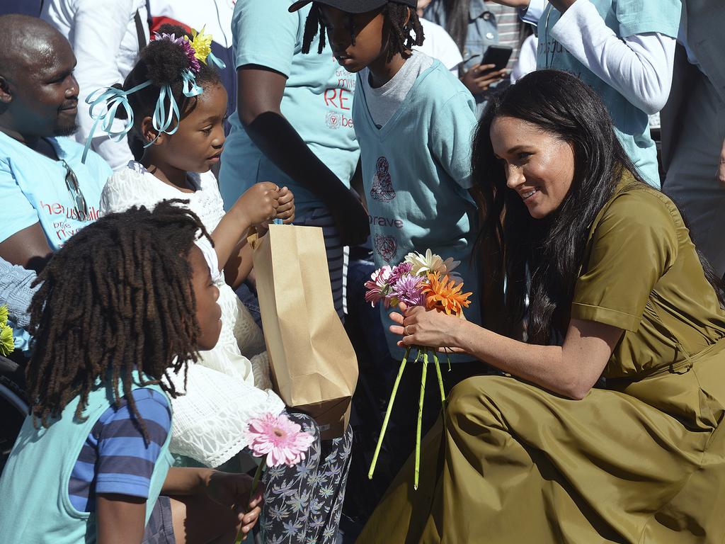 Meghan was a hit in South Africa. Picture: AP