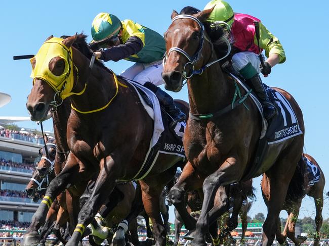 Knight's Choice ridden by Robbie Dolan wins the Lexus Melbourne Cup at Flemington Racecourse on November 05, 2024 in Flemington, Australia. (Photo by George Sal/Racing Photos via Getty Images)