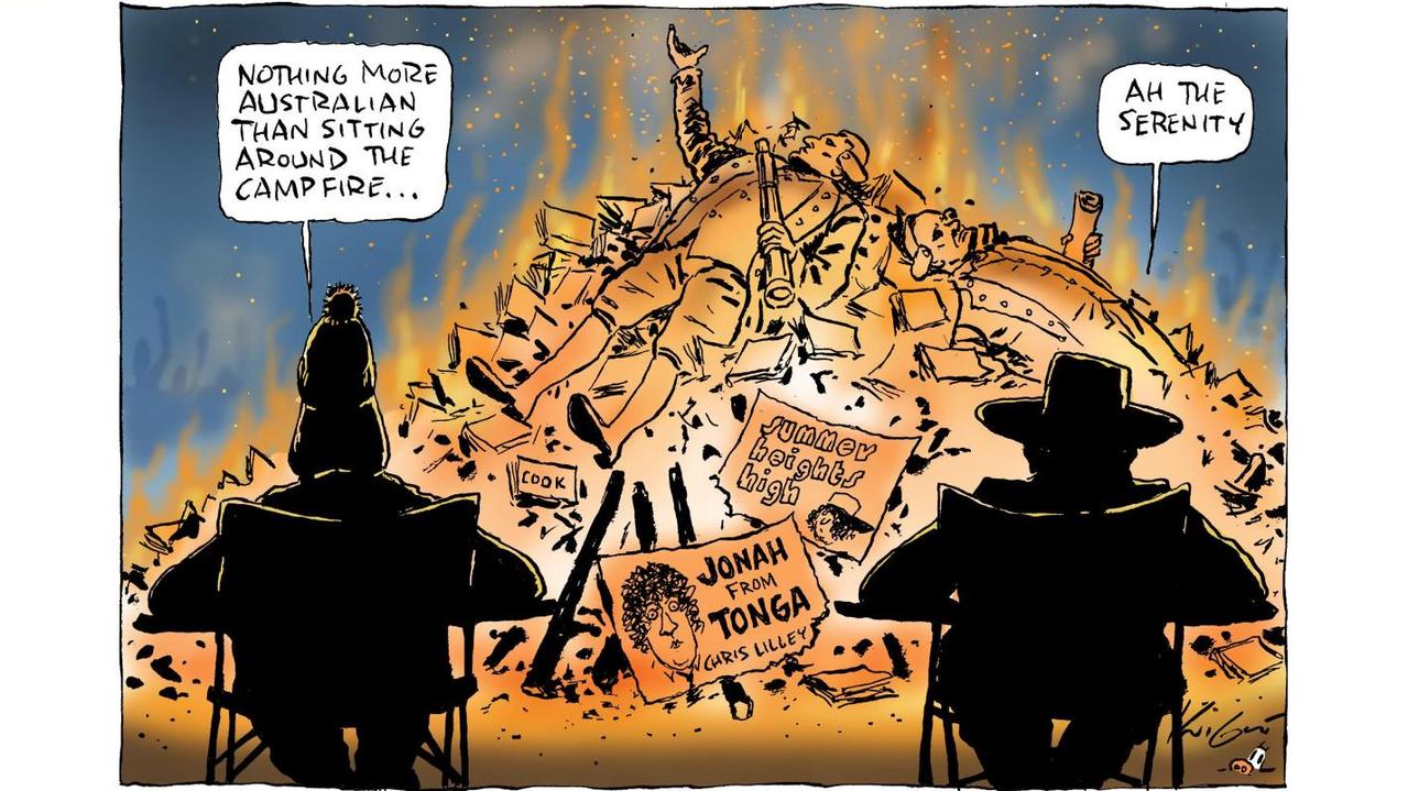 Mark Knight's campfire cartoon
