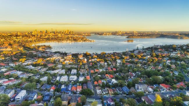 Wealthy Eastern suburbs of Sydney city around Sydney Harbour.
