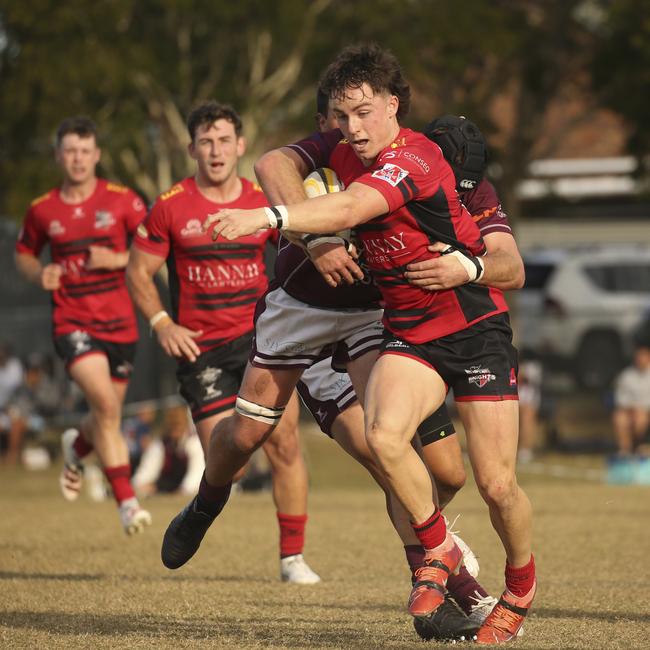 GCDRU major semi final between Colleges Knights and Nerang Bulls. Picture: Glenn Campbell