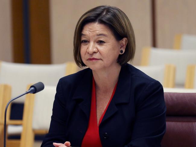 Former Managing Director Michelle Guthrie, at the inquiry in Parliament House in Canberra.Inquiry on matters related to allegations of political interference in the ABC including the termination of the Managing Director Michelle Guthrie, conduct of the Chair and Board, and governance of the ABC at the Environment and Communications References Committee, Parliament House in Canberra. Picture Gary Ramage