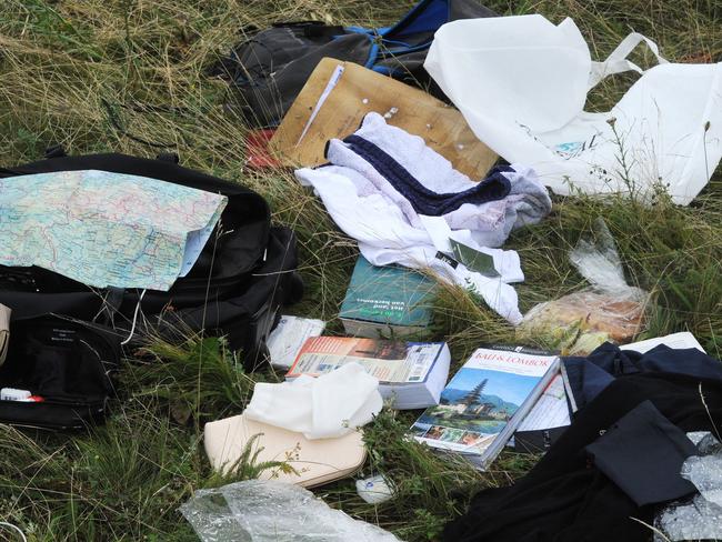 Many of the belongings contained holiday information, and other souvenirs.