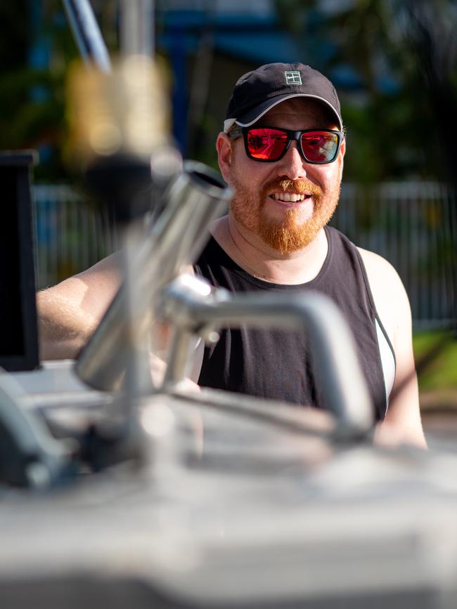 Fisho Lachlan King is happy to register to cast a line in Top End Aboriginal coastal waters. Photograph: Che Chorley