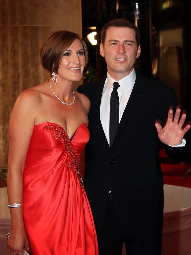 Karl Stefanovic with wife Cassandra Thorburn in 2011.