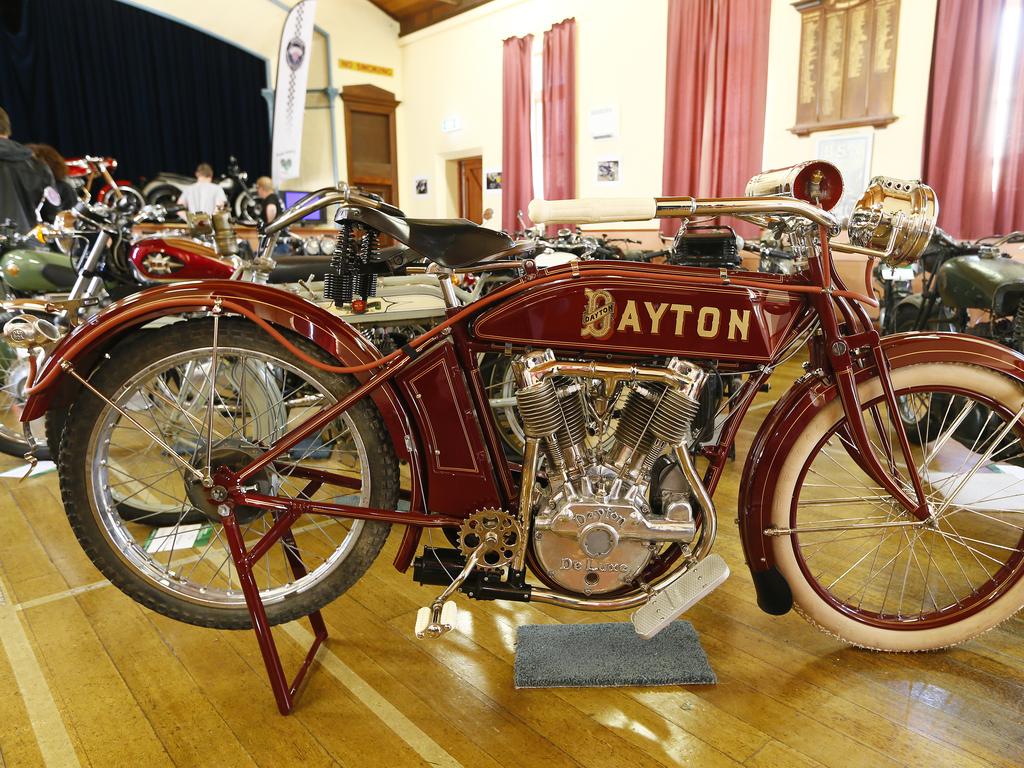 The Richmond Town Hall is hosting a Classic Motorcycle Show this week which features a Vincent Lightning motorcycle, owned by Peter Bender. Picture: MATT THOMPSON