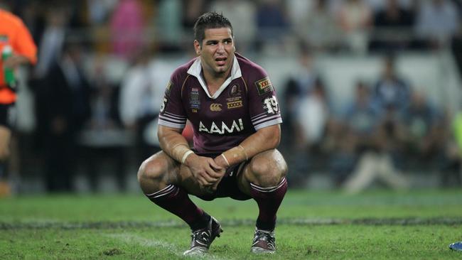 Maroons cult hero Carl Webb during a 2005 Origin match. Picture: Adam Head