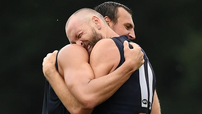 Melbourne is set to unleash twin towers Max Gawn and Braydon Preuss in 2019. Picture: Getty Images