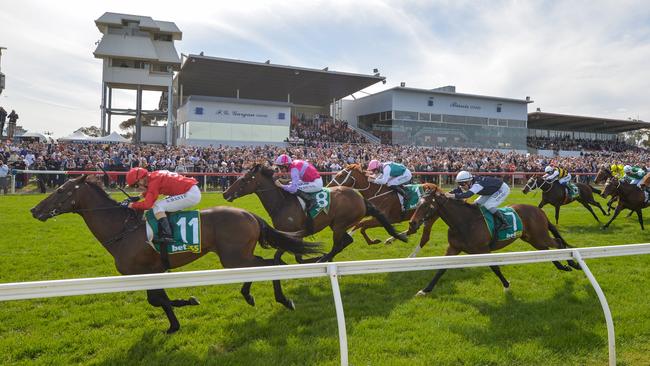 Runaway dug deep to win the Geelong Cup. Can he back it up in the Melbourne Cup? Picture: Getty Images