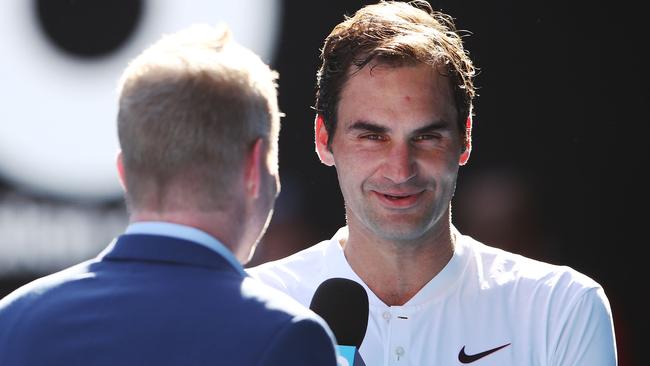 The Federer-Courier combination always keeps fans guessing. Picture: Getty Images 