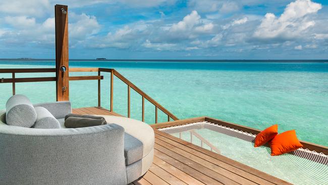 Sofitel So/ The Maldives overwater pool villa.